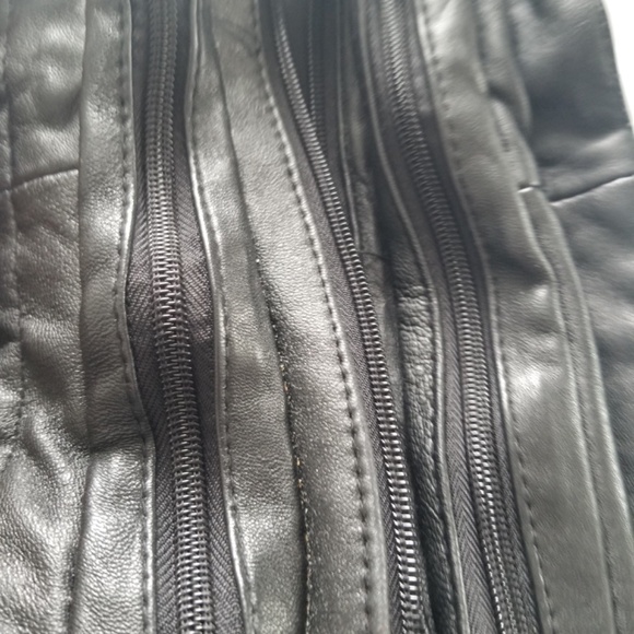 Genuine Leather Multiple Compartments Handbag Pocket Book Shoulder Bag - Picture 5 of 7